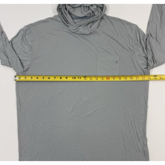 Free Fly Mens Lightweight Bamboo Hoodie Sz XL Gray Stretch Pullover Thumb Holes - Picture 9 of 10